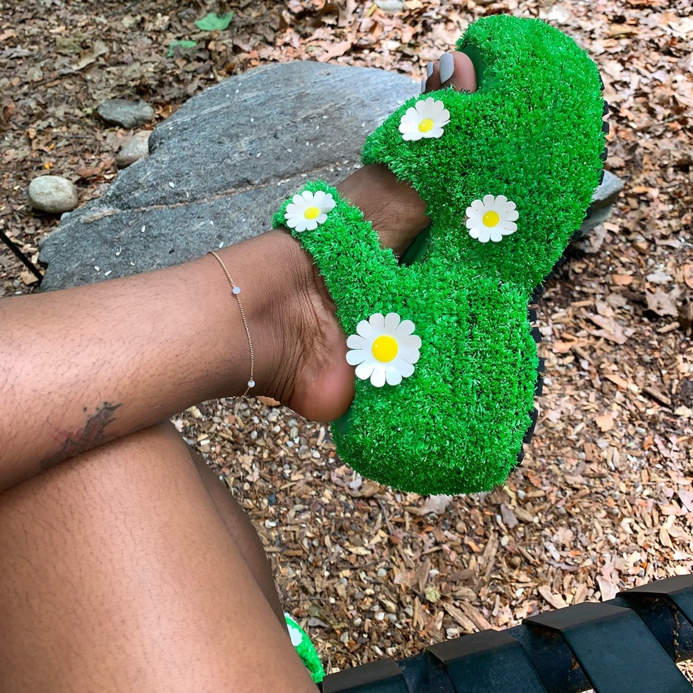 DollsKill It’s Always Greener platform shoes.